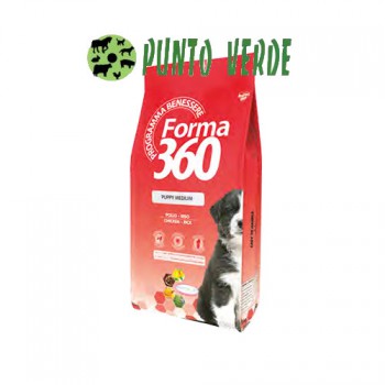 PET 360 DOG PUPPY MEDIUM pollo & riso KG 12